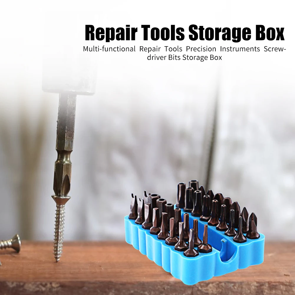 

2PCS Multi-functional Screwdriver Wrench Organizer Repair Tools Storage Box Tool Box Screw Bits Plastic Home Accessories