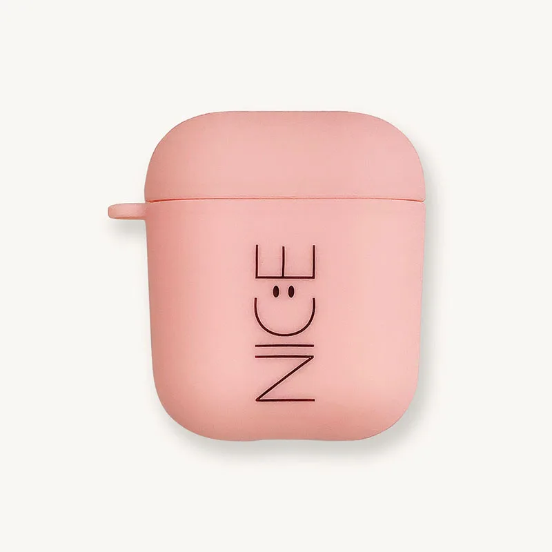 

Pink color airpods protective cover Hard shell sticker is Apple wireless Bluetooth headset protective shell headset