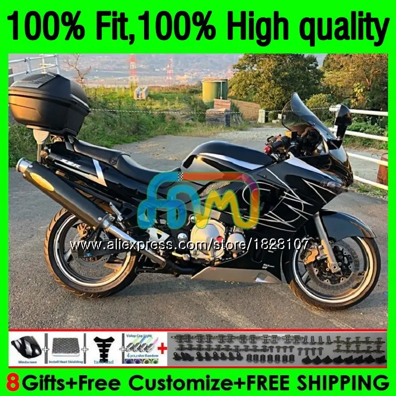 

Black NEW Injection For KAWASAKI ZZR-400 ZZR 400 01 03 04 05 06 07 155BS.78 ZZR400 2000 2001 2002 2003 2005 2006 2007 Fairing