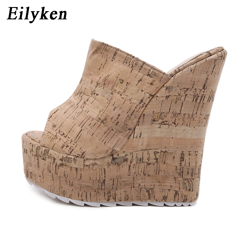 Eilyken; Новинка года; Летние Удобные прозрачные Нескользящие туфли на танкетке с открытым носком; женские сандалии в римском стиле