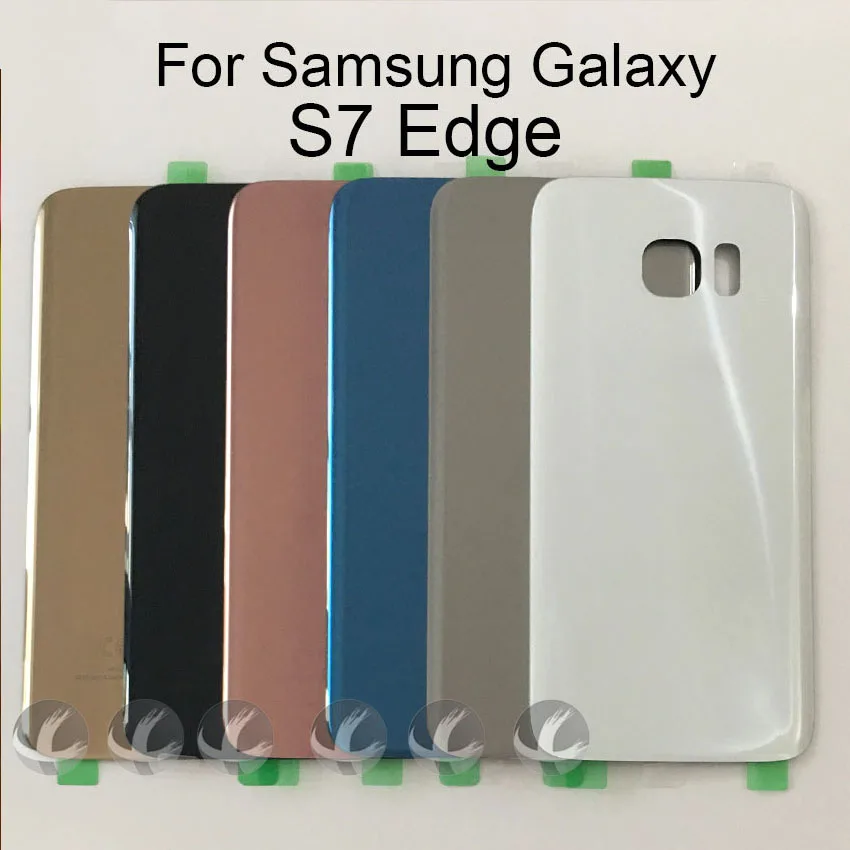 Задний стеклянный корпус + клей для samsung Galaxy S7 Edge G930 G935F G9350 задняя панель Крышка