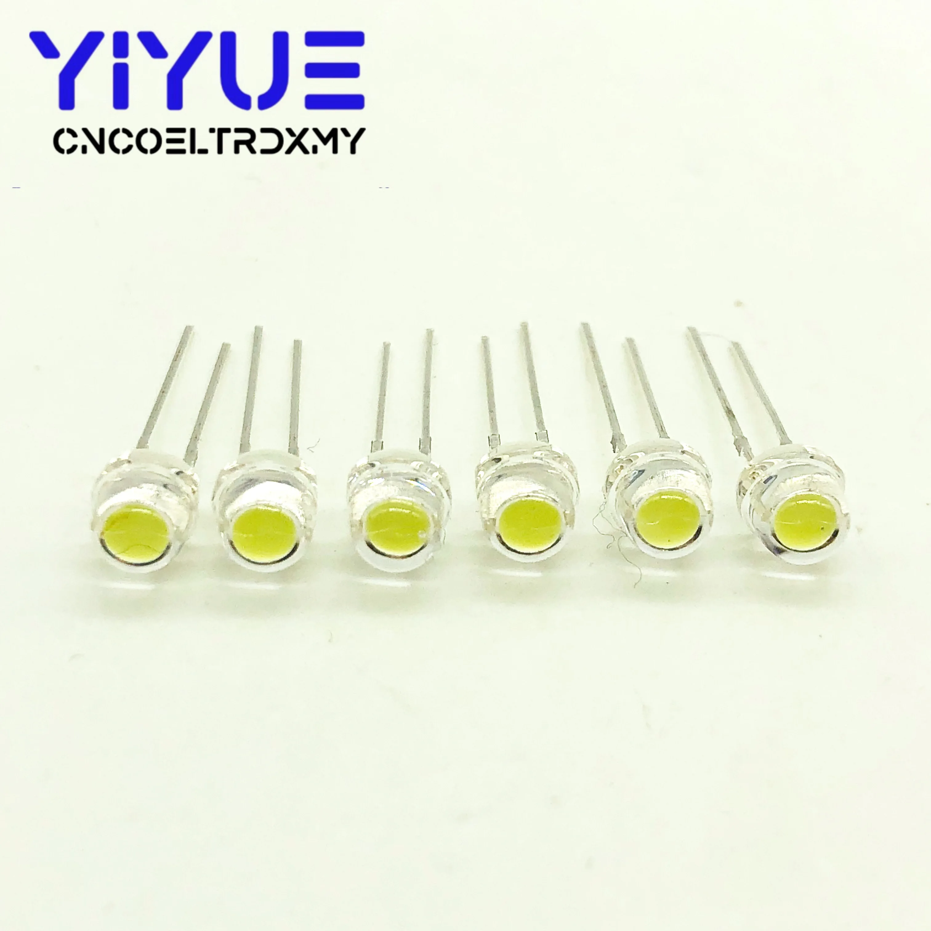 

100pcs/lot 5MM F5 white 1600-2000MCD straw hat LED lamp beads super bright 6-7LM Big Chip Light emitting diodes leds DIY lights