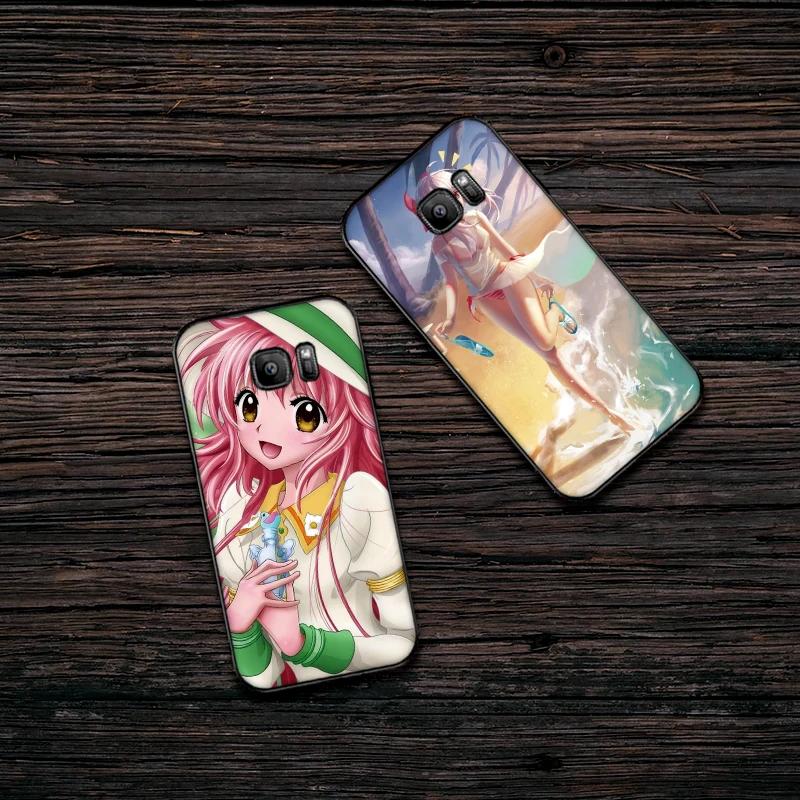 Милая девочка из мультфильма Мягкий силиконовый чехол для телефона Samsung Galaxy S8 S9 S10