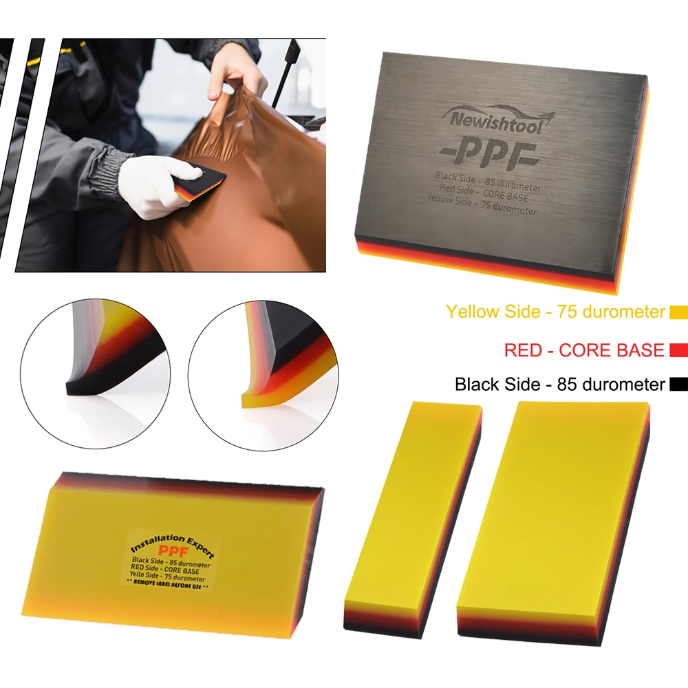 

EHDIS 3Layer Vinyl Wrapping Soft Squeegee Car Protective Foil Film Installing Tool Window Tint PPF Scraper Water Wiper Cleaner