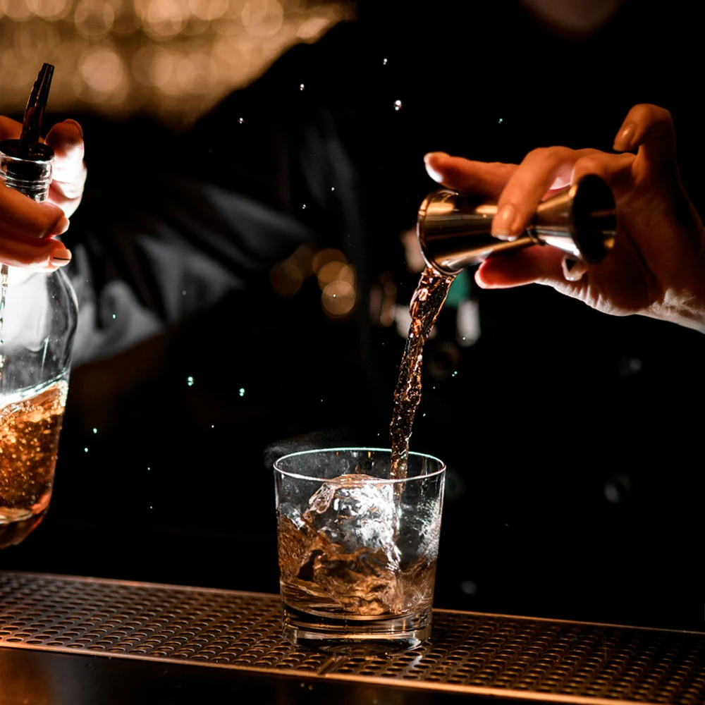 HOOMIN 1 унции/2 унции двухсторонняя мерная чашка коктейльный бар Jigger нержавеющая