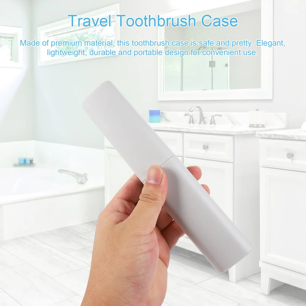

2Pcs Durable Toothbrush Case Portable Breathable Toothbrush Holder for Travel