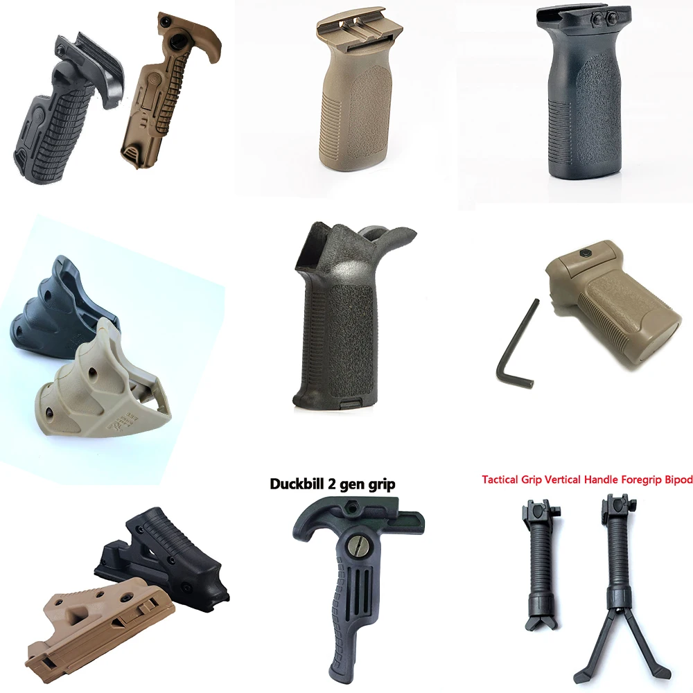 

Тактический полимерный пистолет QD, вертикальный захват, складной бипод, рукоятка Foregrip для охоты, страйкбола M4 M16 AR15, аксессуары для винтовки