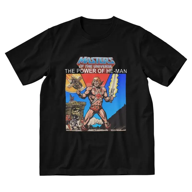 

Harajuku The Masters Of The Universe Tshirts Men Fashion Tee Tops Cotton T Shirt Short Sleeve He-Man Eternia T-shirt Gift Merch