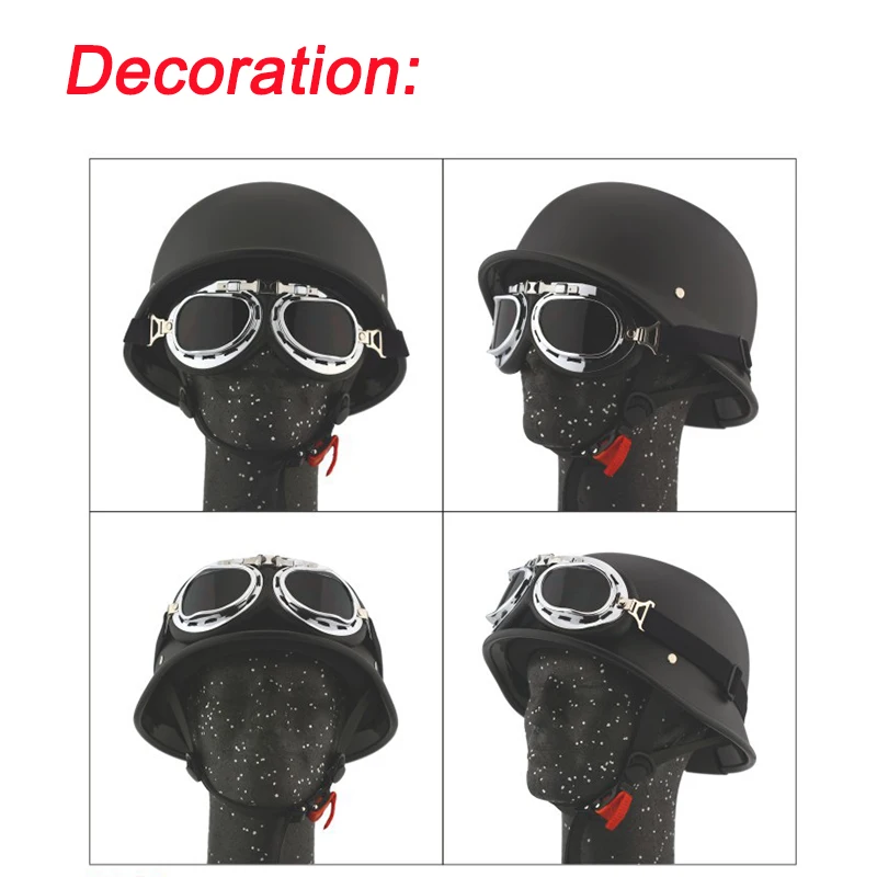 Posbay винтажный мотоциклетный шлем Ретро немецкий полулицевой ДЛЯ Chopper Cruiser Man ABS 2018