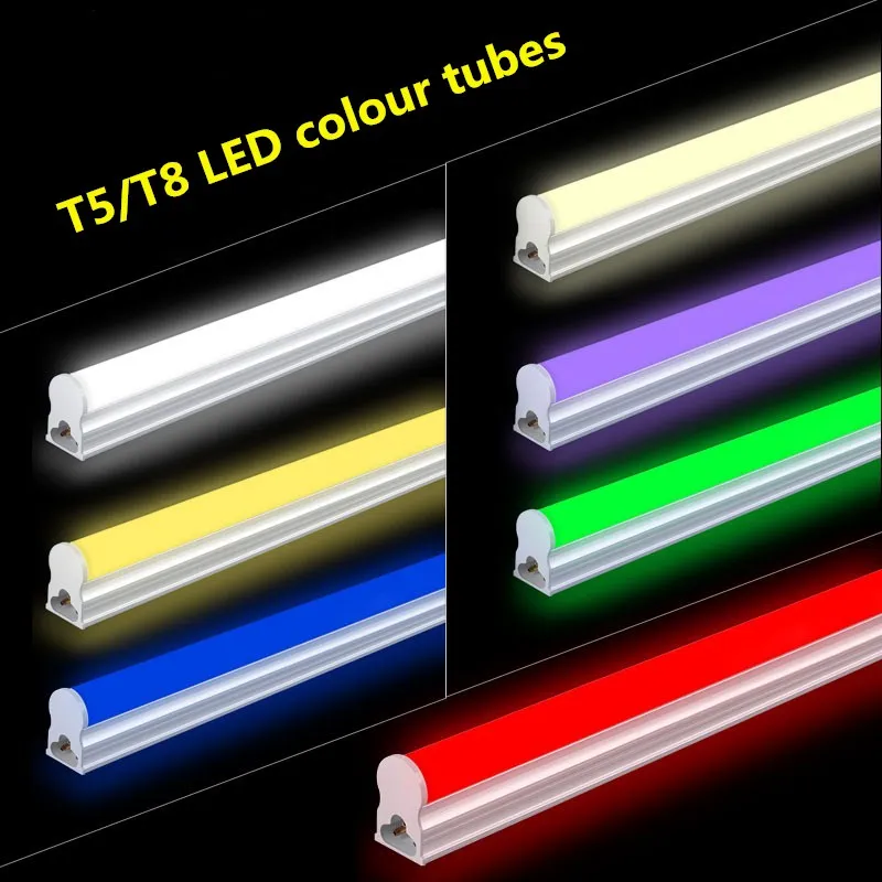 Интегрированная светодиодная цветная трубка 2835SMD T5/T8 0 3 м/0 6 м красная зеленая
