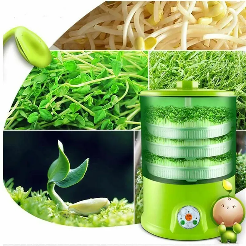 

Household 2/3 Layers Bean Sprouts Automatic Electric Multi-functional Healthy Green Seeds Growing Bean Sprout Machine