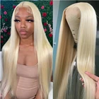 30 32 дюйма 13x4 13x6 613 Hd передний парик из натуральных волос без клея бразильский прямой светлый кружевной передний парик длинный предварительно выщипанный