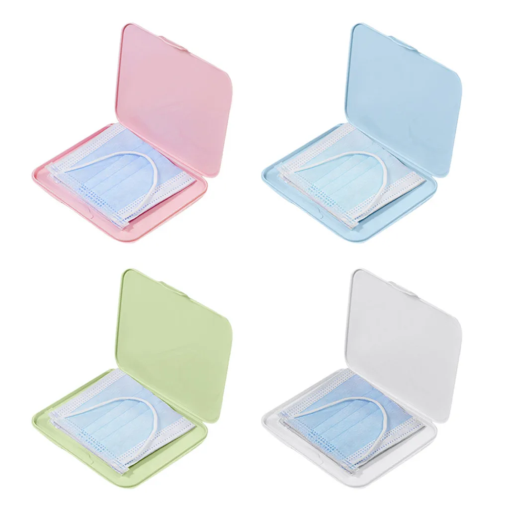 4 шт. модные маска чехол для хранения коробка Портативный одноразовые маски лица