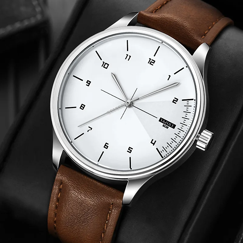 

Simple Watch for Men Women 2021 YAZOLE Top Brand Leather Watchband Arabic numerals Bussiness Sport Quartz Clock reloj hombre