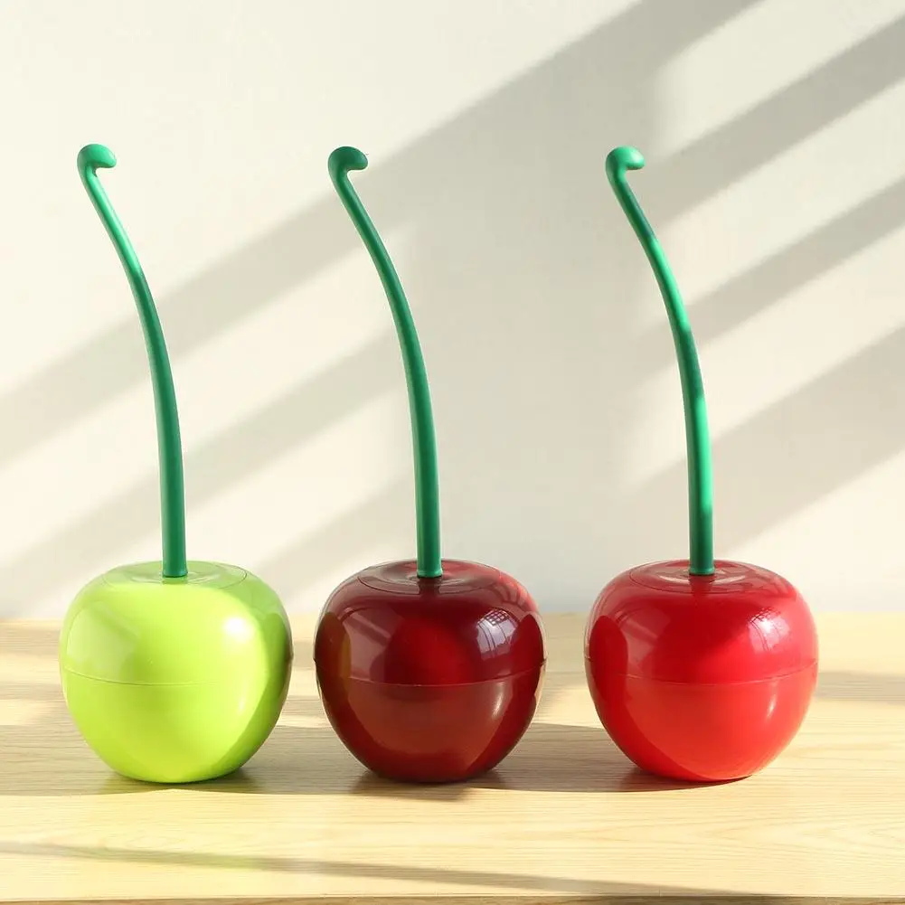 

Cherry Toilet Brush Set Plastic Toilet Cleaning Brush Daily Necessities Seal Design Anti-skid Handle