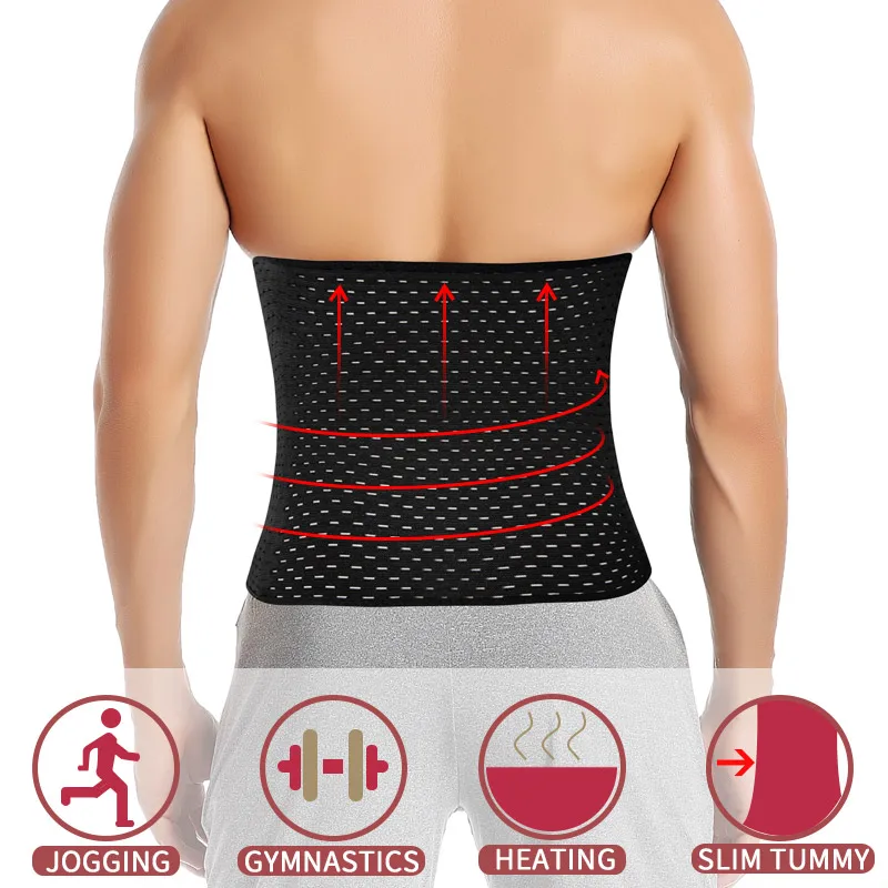 Men Slimming Belt Waist Trainer Body Shaper Trimmer Corset For Abdomen Belly Shapers Tummy Control Fitness Compression Shapewear