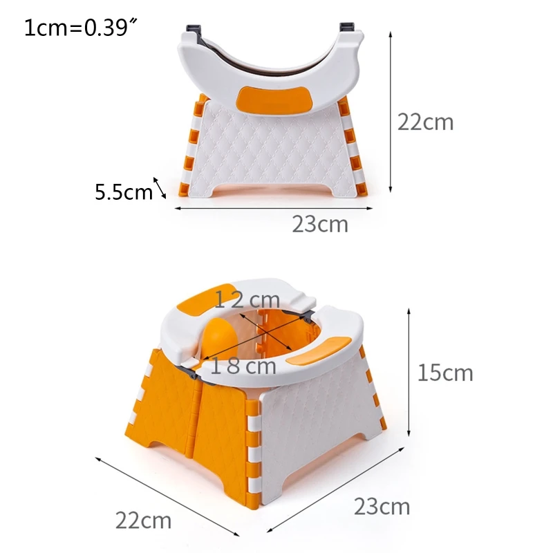 

Baby Potty Training Seat Kids Toddler Outdoor Portable Folding Toilet Urinal Chamber Pot for Hiking Travel Camping