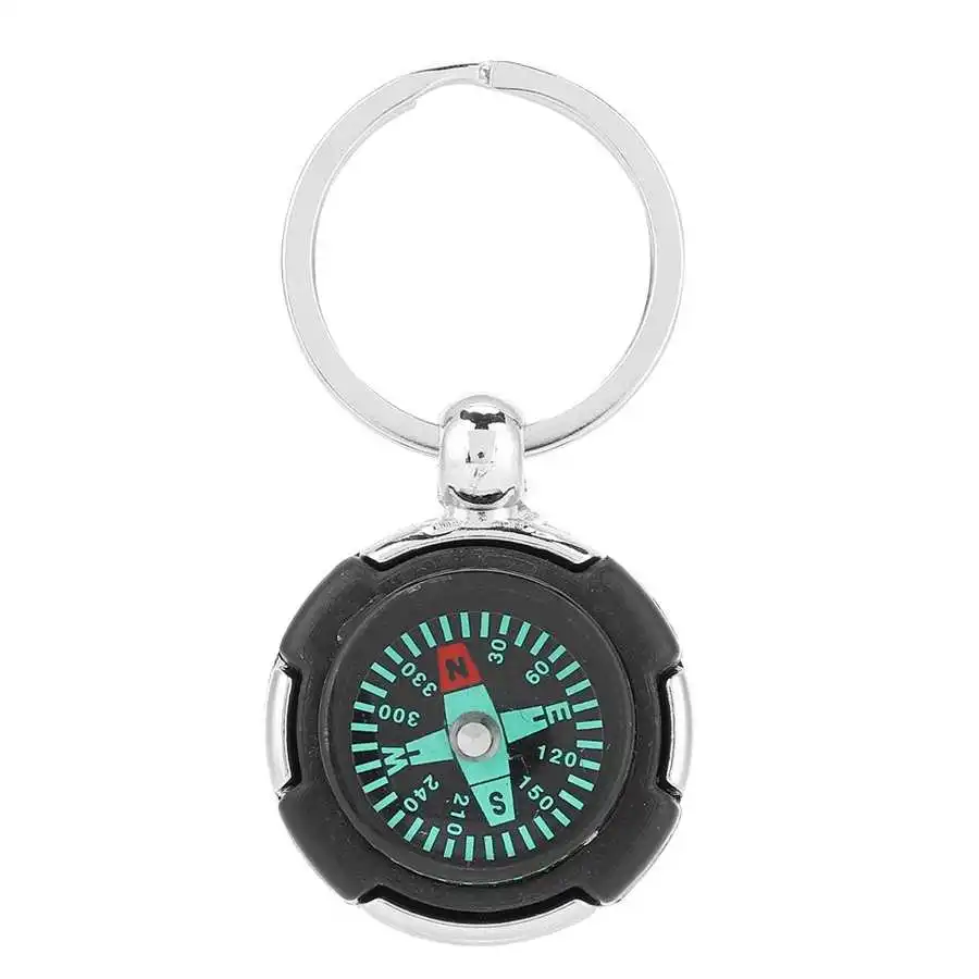 2 в 1 шин подвеска с компасом сплава цинка брелок логотипы марок машин для ключей