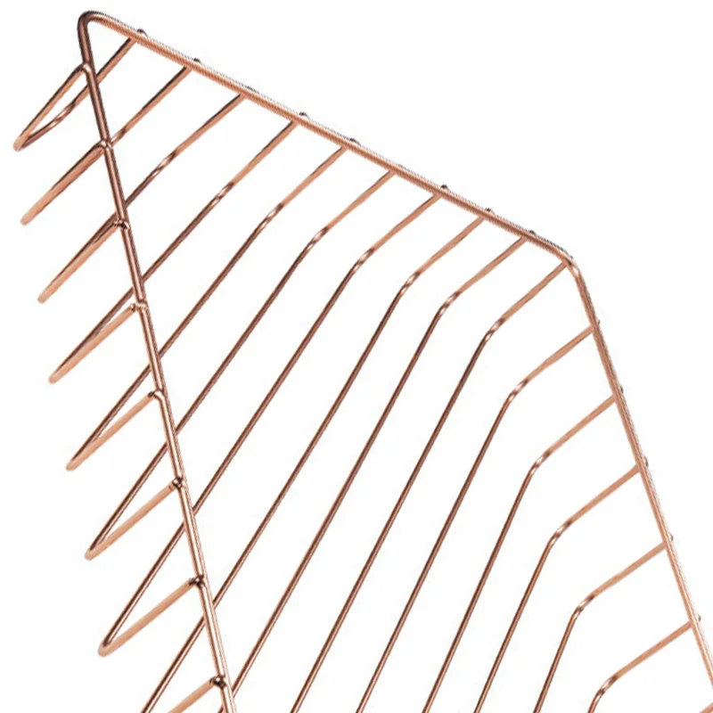 

Rose Gold Desk Tray, Wire Letter File Tray Finisher