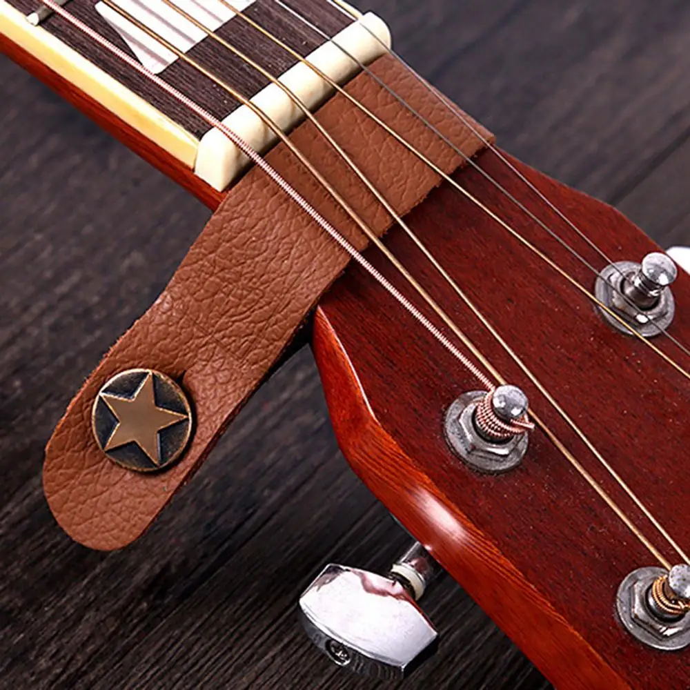 gitarre neck strap gitarre strap leder kopf gürtel halter taste safe lock ukulele bass folk akustische elektrische gitarre zubehör free glob