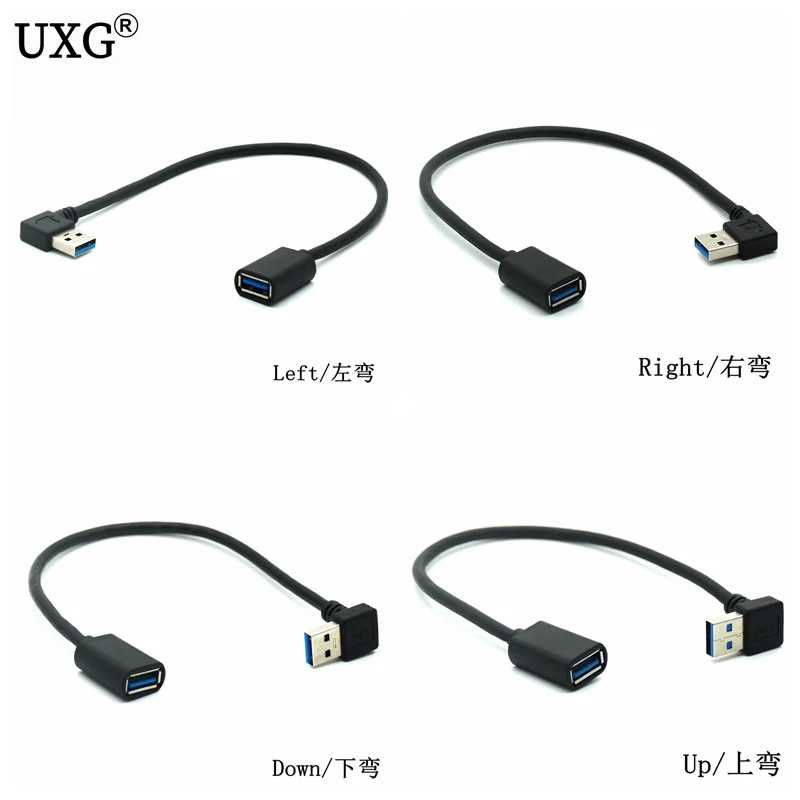 5 Гбит/с USB 3 0 вправо/влево/вверх/вниз угол 90 градусов удлинитель адаптер Папа мама