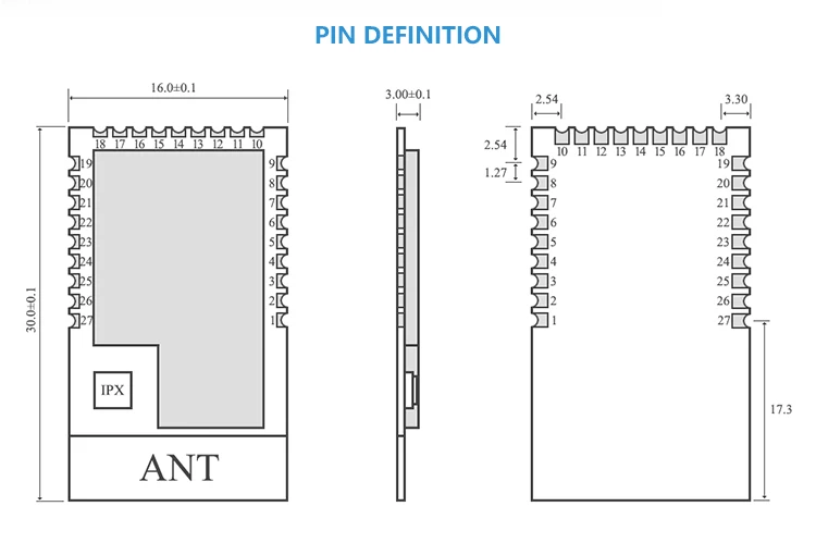 JN5168 Zigbee 2,4 ГГц 100 мВт беспроводной передатчик приемник CDSENET E75-2G4M20S SMD 20dBm PCB IPEX 2,4 ГГц радиочастотный приемопередатчик