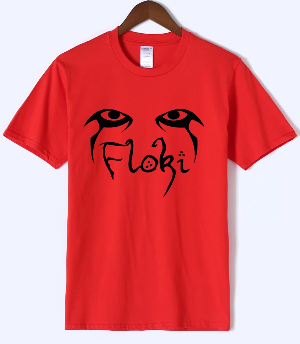 

2018 Summer fashion Hot Sale Tshirts VIKINGS FLOKI Print 100% Cotton O-neck Short Sleeve T-shirt New Arrival Brand T Shirts