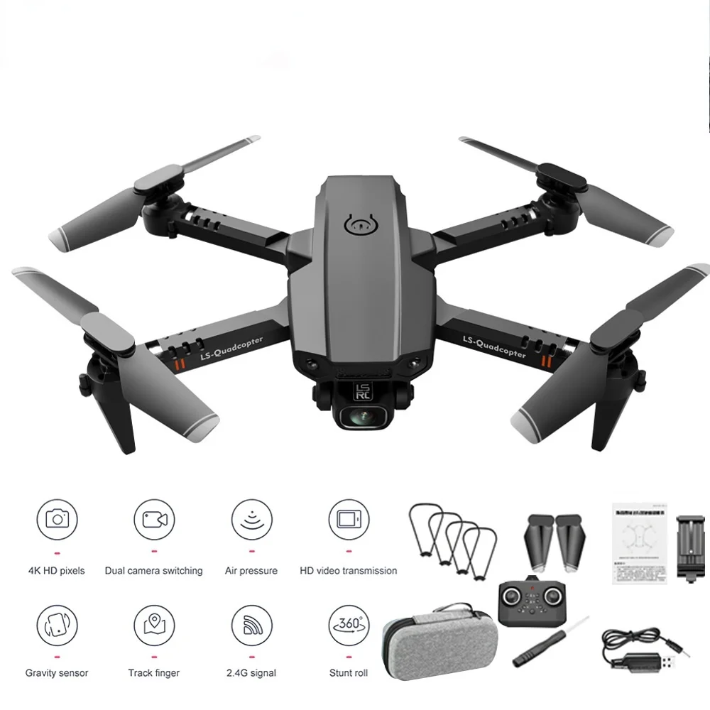

Mini Foldable Drone Wiht 4K Camera WiFi Fpv Air Pressure Altitude Hold Foldable Quadcopter Gift for Children RC Helicopter Toys