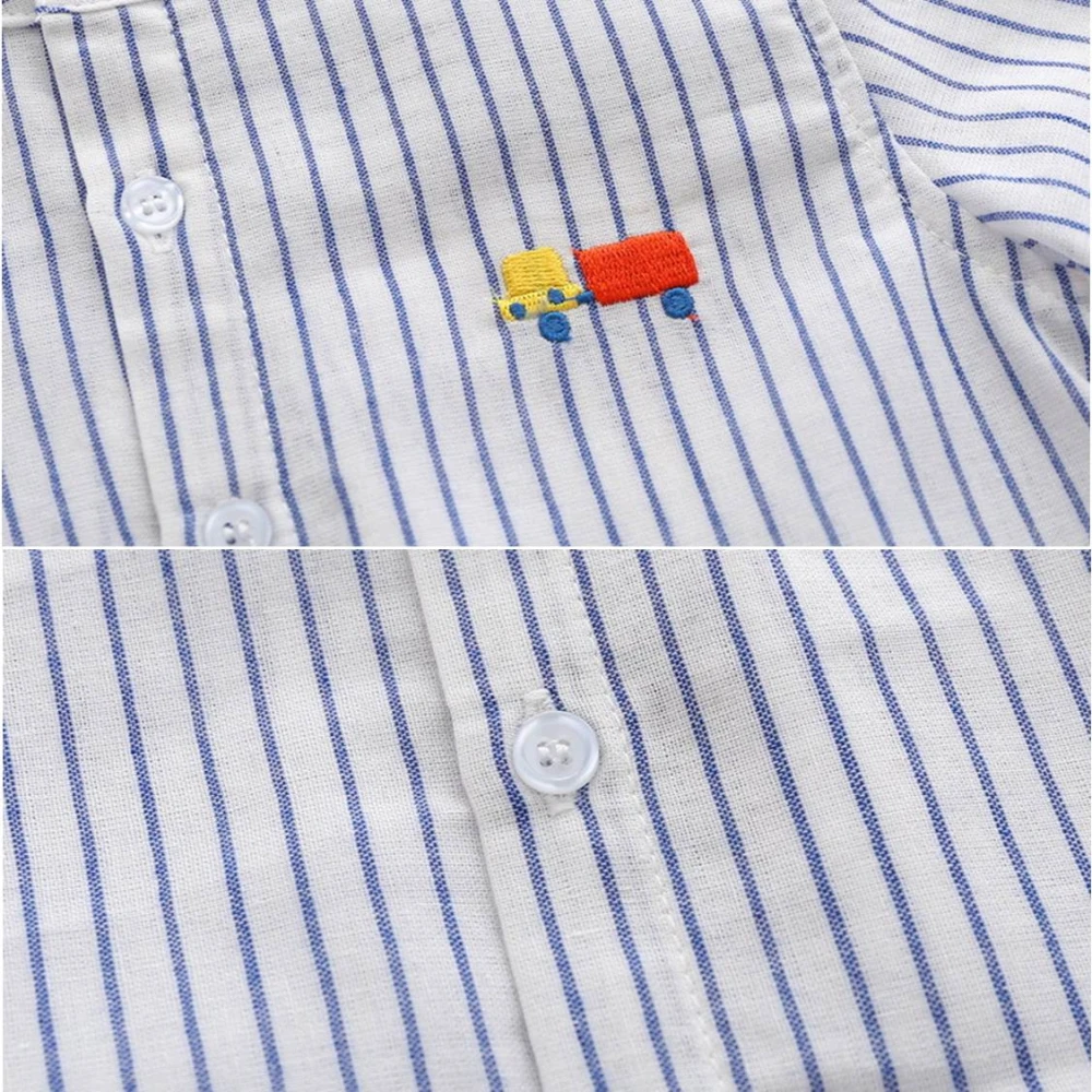 

Kids Boys Shirts 2021 Spring Long Sleeve Toddler Shirts For Boys Cotton British Style Boy Tops Gentleman Children Shirts 2-7Y