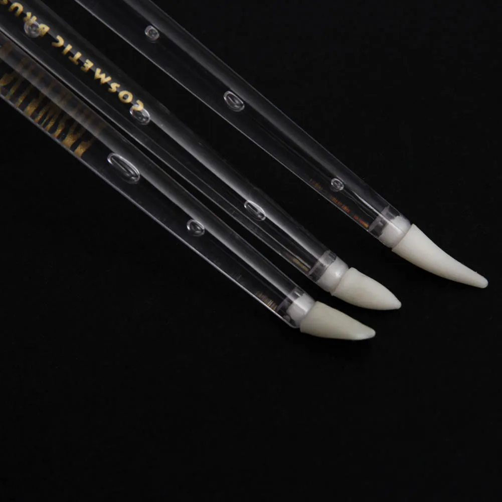 3 шт Нейл арт кисти мягкие силиконовые акриловая ручка рукоятка тиснение ремесло