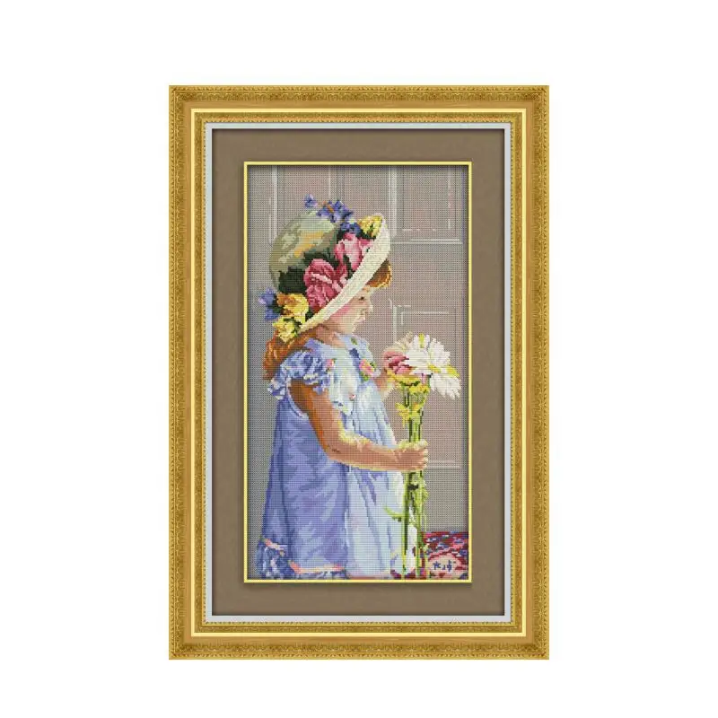 Набор для вышивки хризантемой 14ct 11ct|handmade needlework|embroidery diycross stitch kits |