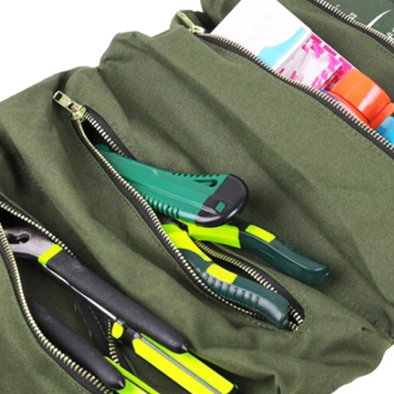 

Multifunctional Canvas Storage Bag Portable Kit Home Wall Hanging Storage Bag