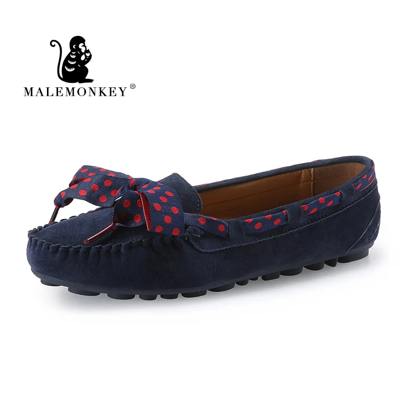 Женские замшевые мокасины на плоской подошве синие удобные лоферы без застежки