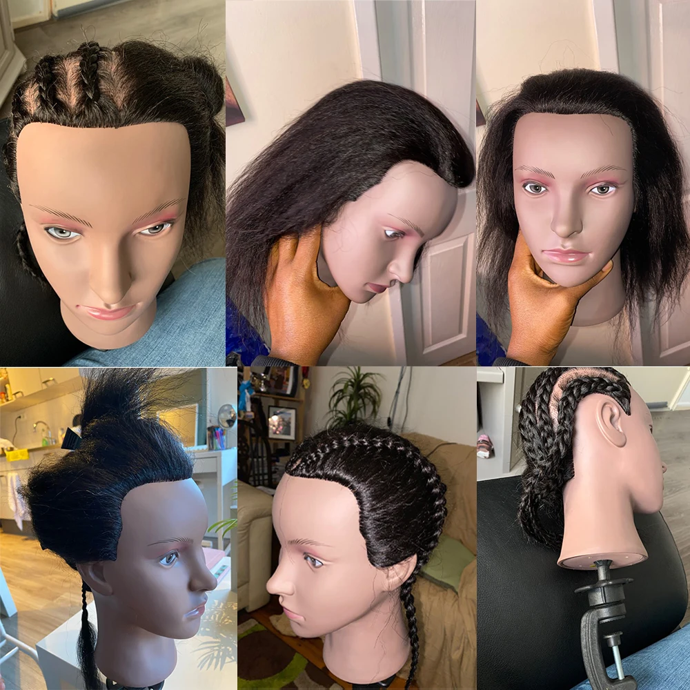 Голова манекена с реальными волосами искусственная голова для тренировок