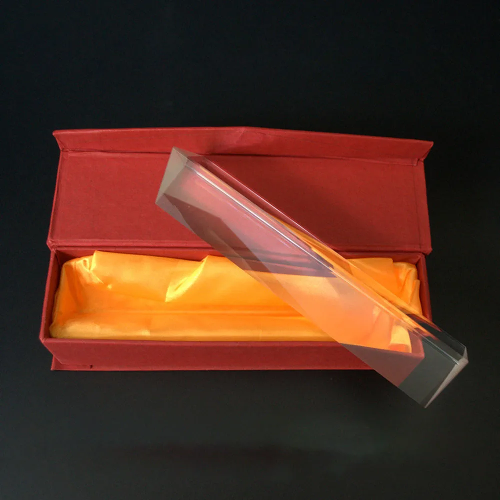 Оптическое стекло 30*30*150 мм треугольная стеклянная призма большая Радуга
