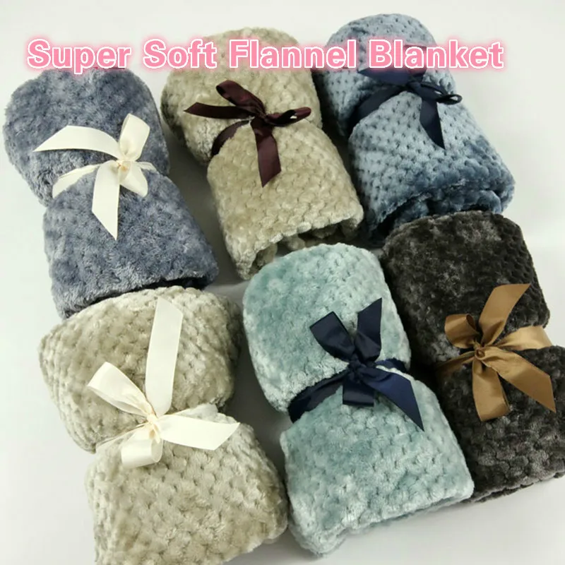 неонатальный младенец бидон ультрамягкий сетчатый фланель детский одеяло