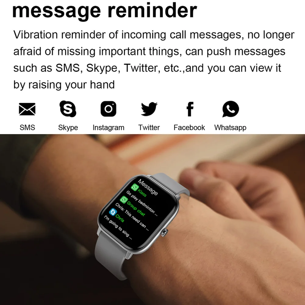 bluetooth smart watch men women 1 6 full touch screen fitness smartwatch heart rate blood pressure monitor for iosandroid free global shipping