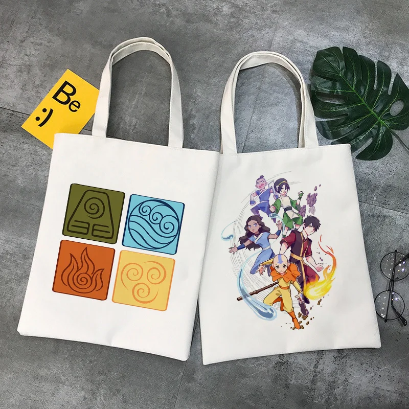 

Avatar Aang Appa Anime Badass Art Canvas Bag Bags Shopper Shopping Bags Handbag Girls Casual Book Bags