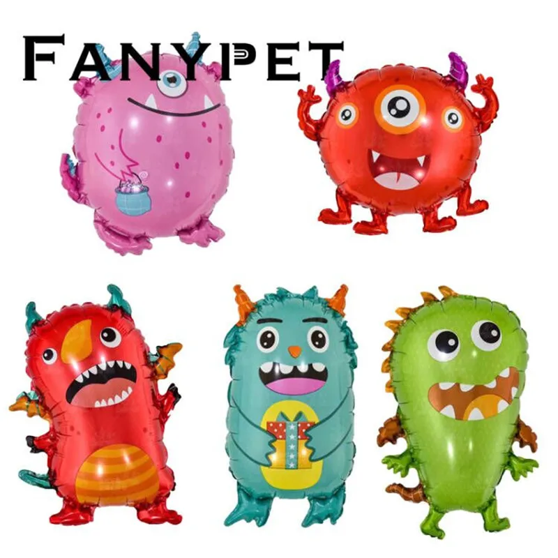 

50pcs mini Cartoon Alien Foil Balloons Monster Balloon Baby Shower Kids Toys Globos Boy Girl Happy Birthday Party Decorations