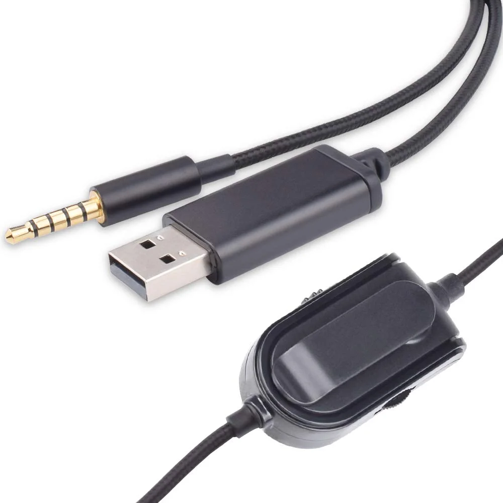 USB-кабель Talkback для аудиокабеля чата встроенный бесшумный регулятор громкости