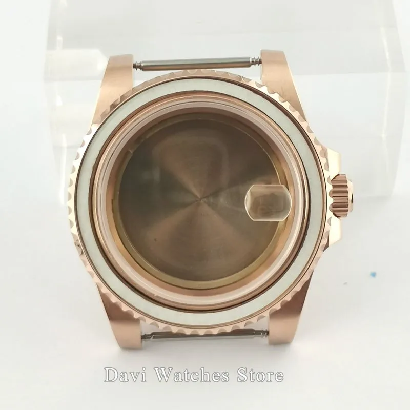 Запчасти для часов corgтело 40 мм полированный чехол с сапфировым стеклом подходит