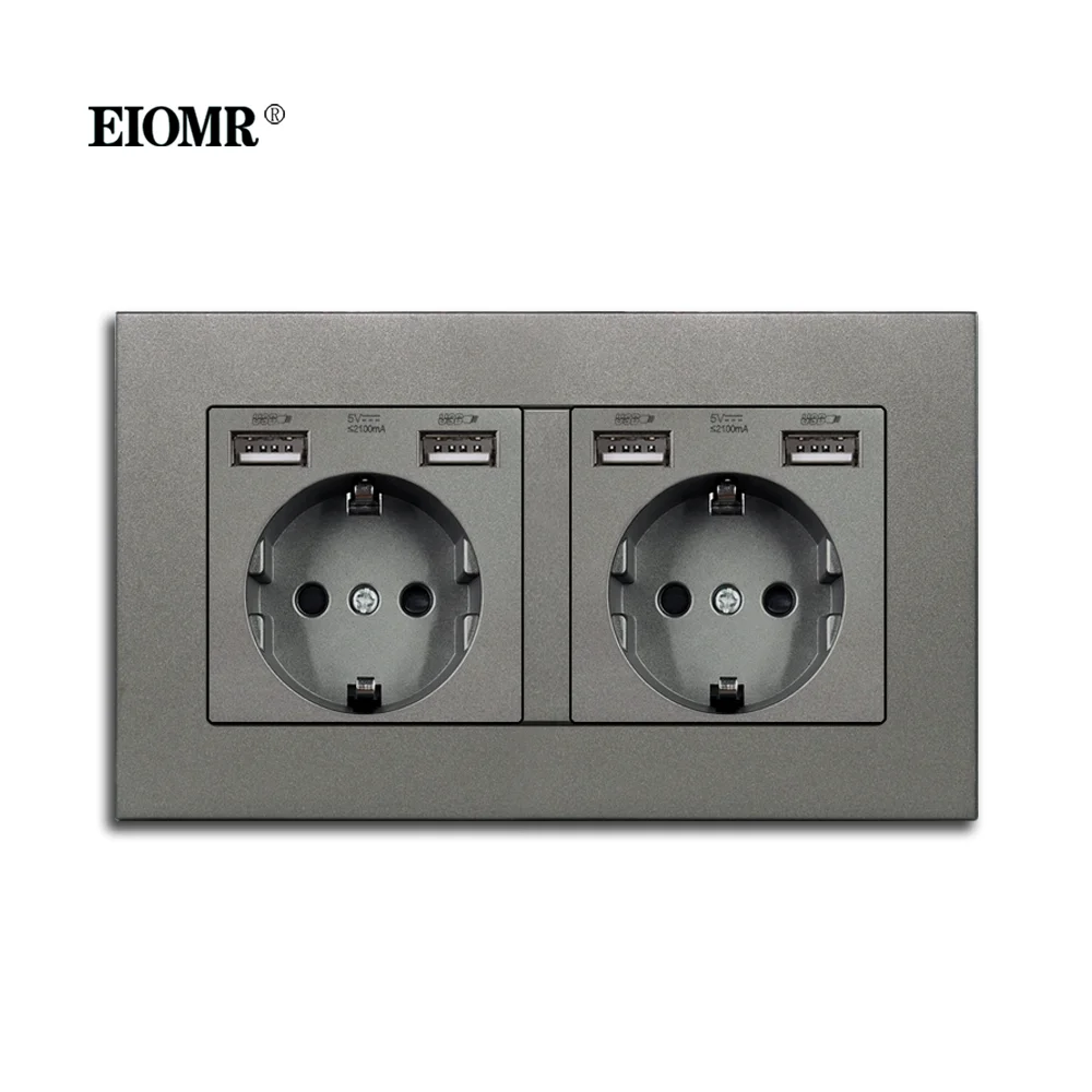 

EIOMR Европейская розетка с USB 110~250В
