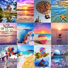 5d алмазная живопись, пейзаж, любовь, пляж, Набор для вышивки крестиком, полная Алмазная мозаика, закат, рождественский подарок, украшение для дома