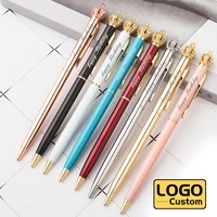 small crown gift pen business advertising pen metal ballpoint pen stationery wholesale school supplies custom logo engraved text
