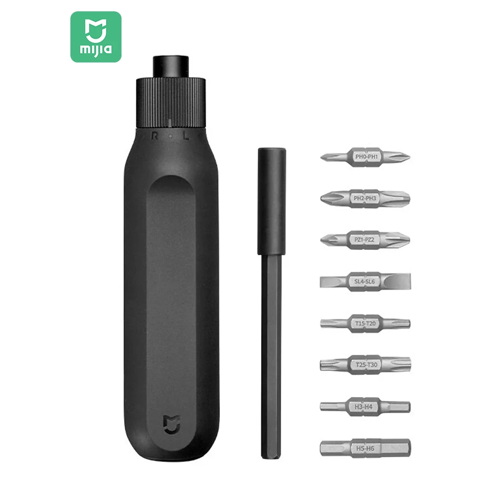 

Набор отверток Xiaomi Mijia MJJLLSD002QW 16 в 1, комплект отверток с храповым механизмом и 8 двухсторонними насадками из стали S2, Набор отверток «сделай с...