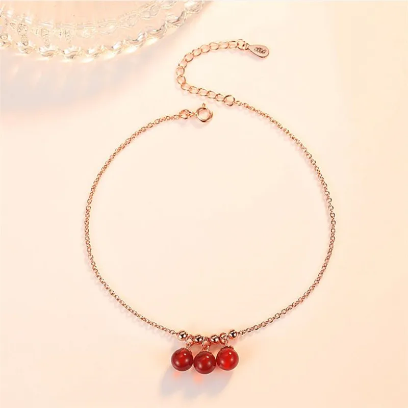 Очаровательные хрустальные красные шаровые ножные браслеты для женщин