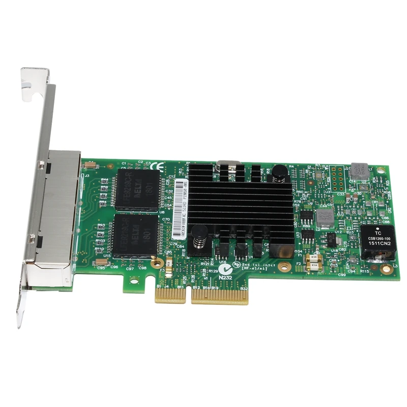 Сетевая карта PCI Express PCIe X4 четыре Gigabit порта RJ45 серверный адаптер NIC I350 T4|Сетевые