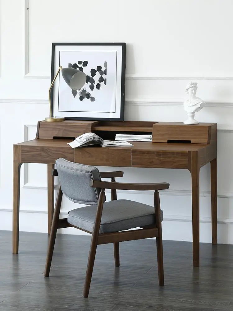 Обеденный стол и стул из твердой древесины круглый нордический Одноместный