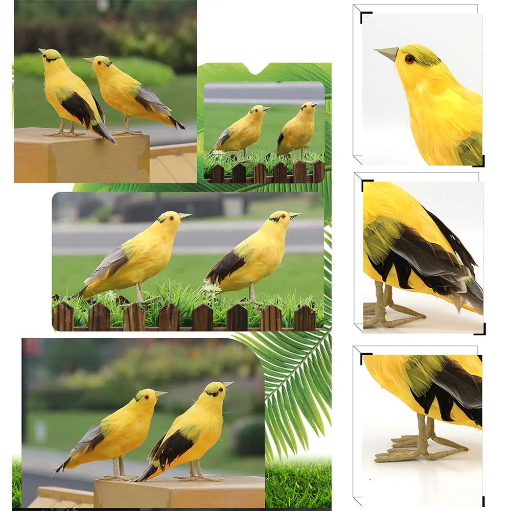 Новое Искусственное перо Статуэтка голубей стоящая птица двор Декор Детская