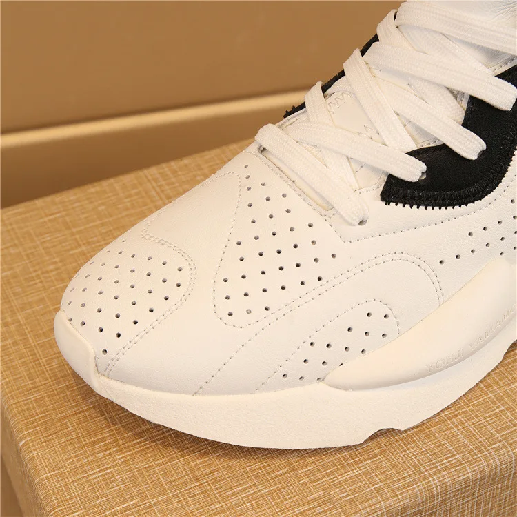 KGDB Y3 Sneaker Hip Hop Men Women's Sports Shoes Lightweight Running Shoes Leather Sneaker for Men Thick Soled Jogging Shoes